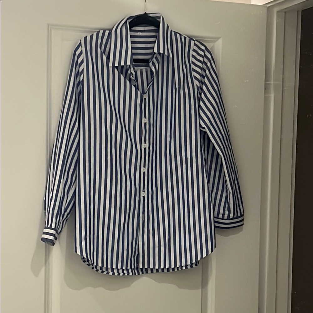 Striped Button-Up Shirt